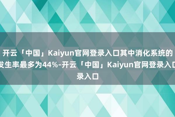 开云「中国」Kaiyun官网登录入口其中消化系统的发生率最多为44%-开云「中国」Kaiyun官网登录入口