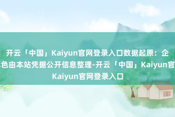 开云「中国」Kaiyun官网登录入口数据起原：企查查以上本色由本站凭据公开信息整理-开云「中国」Kaiyun官网登录入口