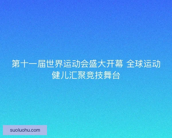 第十一届世界运动会盛大开幕 全球运动健儿汇聚竞技舞台